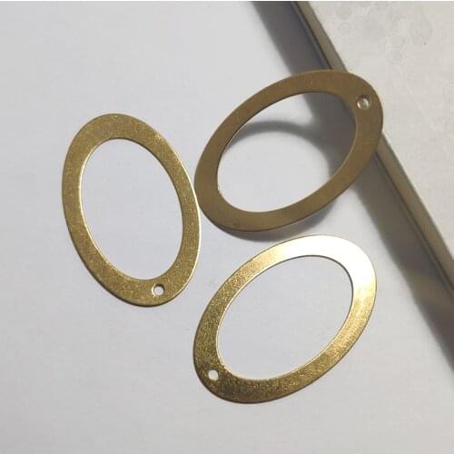 20pcs/Lot Earring Charms Fashion Open Geometric Oval Pendant Brass Jewelry Diy Necklace Earring Bracelet Making Findings