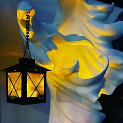 Resin Ghost Statue Lightweight 2 Colors Invisible Carrying Lantern for Party