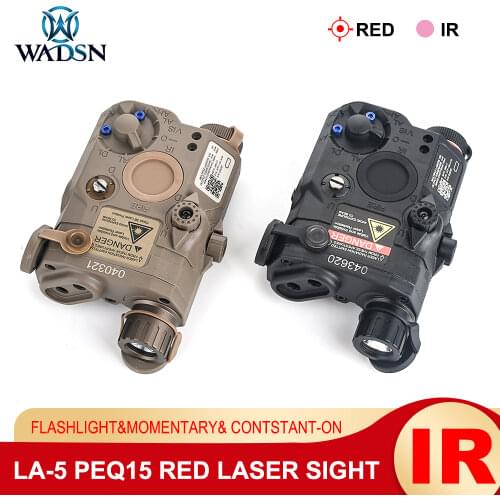 WADSN Tactical LA PEQ 15 Red Dot IR Laser Scout Light Hunting Rifle LA-5 PEQ15 Airsoft IR Red Laser Sight Aim Weapon Flashlight