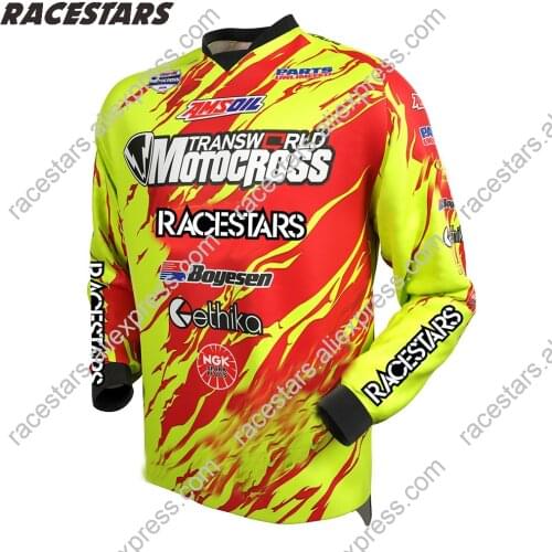 RACESTARS Motorcycle gear Jerseys Moto jersey downhill jersey Mountain Bike Motocross Jersey BMX DH MTB T Shirt maillot Ciclismo