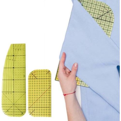 Hot Ironing Ruler DIY Sewing Supplies Measuring Tool Fabric Tailor Craft Sewing Ironing Ruler Crimping Clip Tailor Accessories