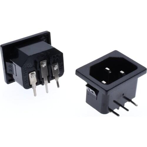 AC power socket 90 degree bending angle IEC 320 C14 male Plug Panel Power Inlet Sockets Connectors C14 Inlet Power Plug