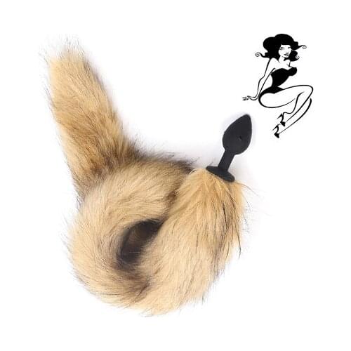 75cm Long Fox Tail Anal Plug Silicone Butt Plug Prostate Massage BDSM Anus Expander Party Role Play Erotic Sex Toy For Man Women