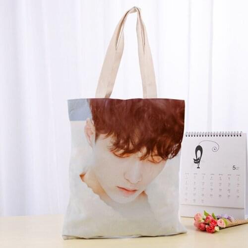 Lay Tote Bag Handbag Shoulder Pouch Foldable Canvas Shopping Bags Reusable Women Canvas Shoulder Bag A20200521