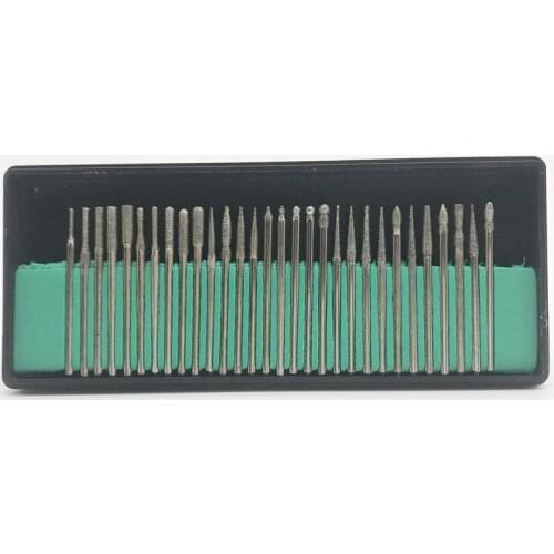 Dental lab Diamond Burs Millers 2 color Tooth Drill Jewelers 2.35mm 30Pcs/Box