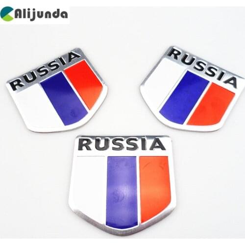 High quality Russia car sticker 3d flag logo, Label sticker accessories for Buick Regal Lacrosse Excelle GT/XT/GL8/ENCORE