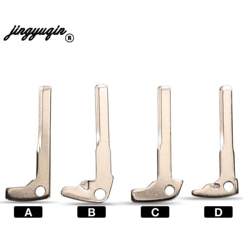 Jingyuqin Smart Key Blank Fob Replacement for Mercedes Benz z A E S G CLK SLK ML Class W220 Smart Chrome Uncut Blade lade Insert