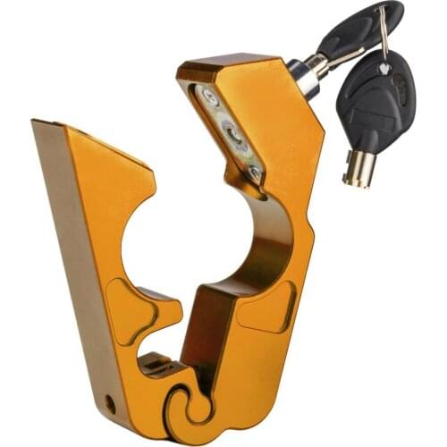 Motorcycle Handlebar Lock Grip Security Safety Locks Motorcycle Grip Lock Gold