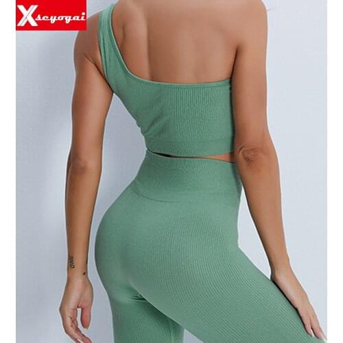 Workout Sets Women 2 Piece Yoga High Waist Legging Sports Bra Top Gym Clothes Athletic Running Clothes Tracksuits