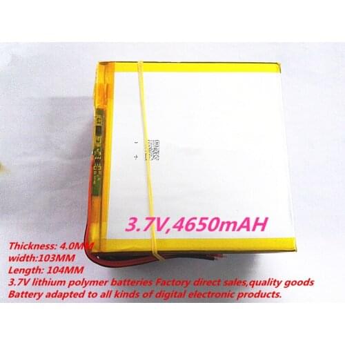 1PCS free shipping Tablet pc 3.7V,4650mAH (polymer lithium ion battery) Li-ion battery for tablet pc 10 inch 40103104