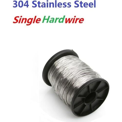 100Meters/Roll 304 Stainless Steel Wire Diameter 0.1/0.2/0.3/0.4/0.5/0.6/0.8/1.0MM Single HARD Wire Rope Cold Drawn Hard Cable