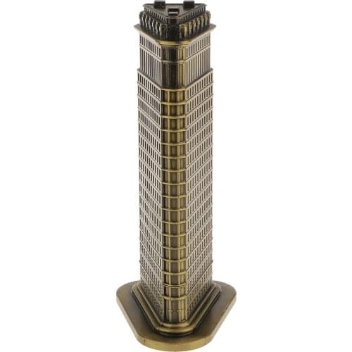 18cm Bronze Flatiron Building Model Building Model 3D Model Kit Christmas Gifts