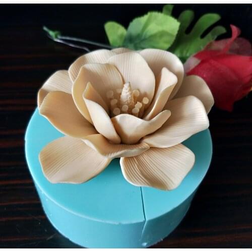3D Silicone flower mold cake decoration Rose flower shape soap silicone molds cake molds candle aroma stone mould