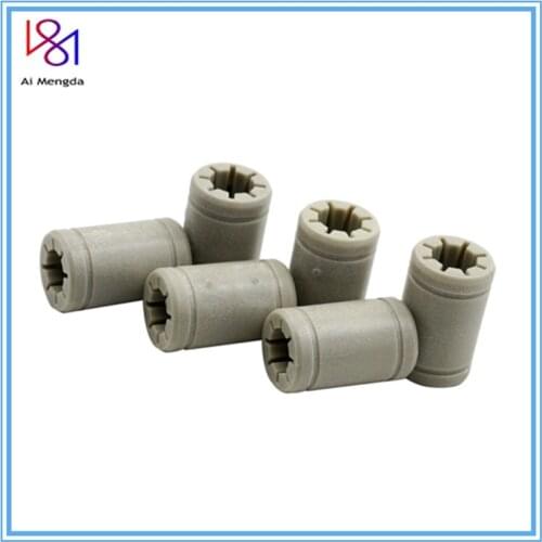 6pcs/lot Plastic Gray LM8UU 8 mm Linear Bearing Same As RJ4JP-01-08 RJ4JP for Anet A8 Prusa i3 3D Printer