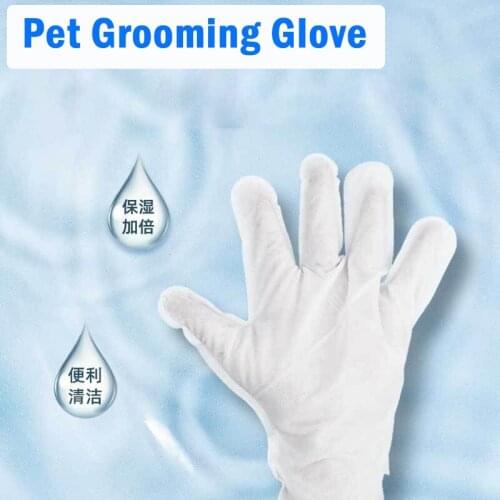 6PC Grooming Glove for Dog Cat Bath Spa Glove Protable Safe Massage Pet Hair Deodorize Hair Remove Brush