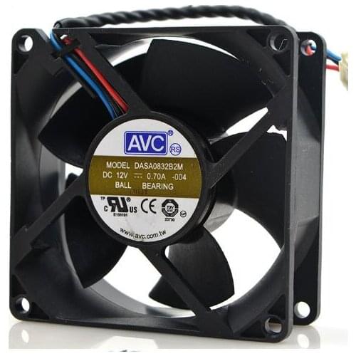 AVC 8032 0.70A 8CM DASA0832B2M 12V 3 wire double ball large air flow cooling fan