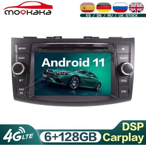 For Suzuki Swift 2011 - 2016 Android 11 6G +128GB Car Multimedia Audio Player GPS Navigation Audio Stereo Head Unit Carplay DSP