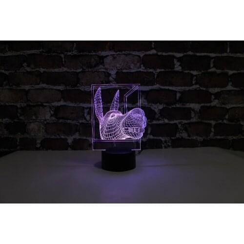 Free Shipping, YJM-2865,Donkey With Frame, 3D LED Decorated Colorful Nightlights, Table or Bed Lamp with Touch Control