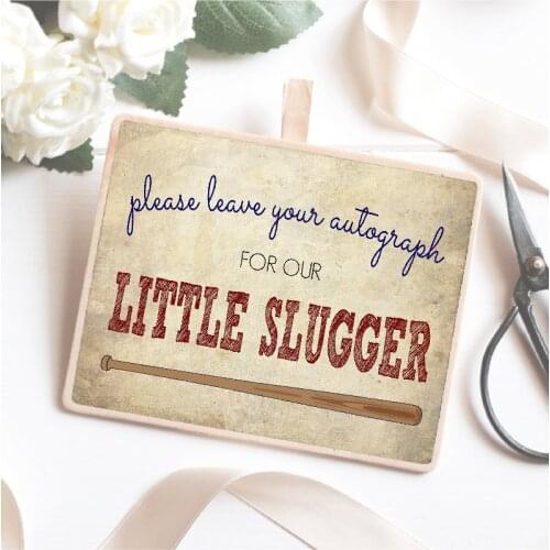 Baseball Baby Shower Decorations Personalized Canvas Painting Leave Your Autograph Guest Book Prints Baseball Party Sign Poster