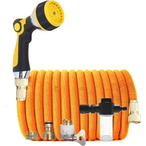 Household High Pressure Water Gun Set Adjustable Magic Hose Garden Irrigation Watering Car Washing Multifunctional Cleaning Tool