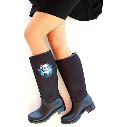 Ç19134Siyah Pink Potin Black Women Boots Ç19134