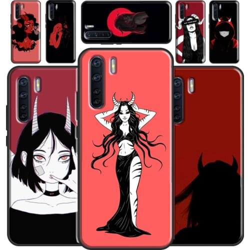 Devil Girl Woman Case For OPPO A93 A91 A83 A5 A9 A31 A53 2020 A52 A72 A15 A3S A5S F5 Find X3 Pro Cover Capa