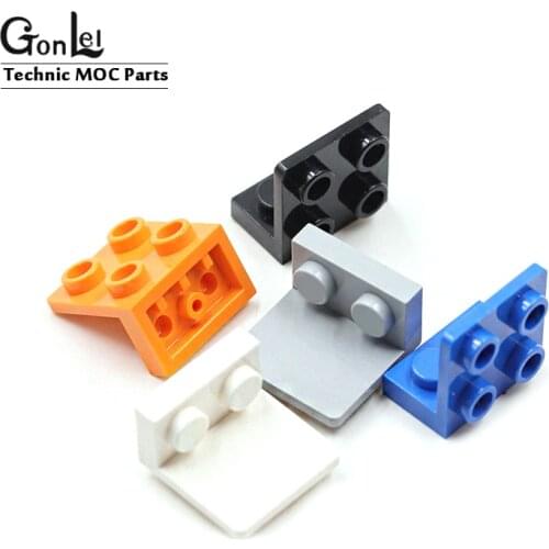 20Pcs/lot MOC Series Parts 99207 Bracket 1x2-2x2 Inverted Direction Bracket Wall Plate Building Blocks Bricks Educational Toys
