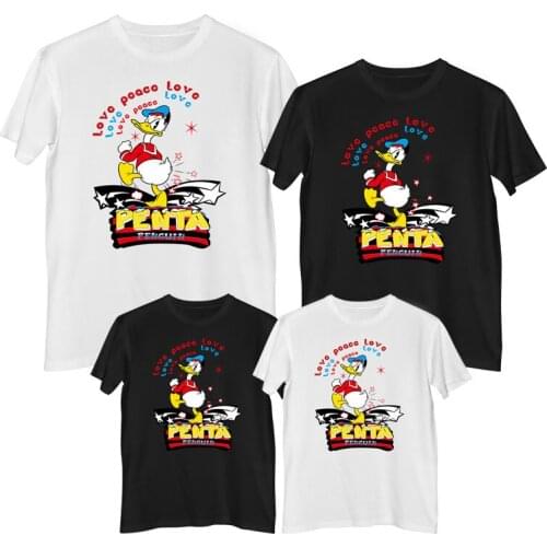 Disney Donald Duck Daisy Duck Tshirt Summer Comfortable 100%cotton Fashion Women tee shirt childrens clothing girls mother kids