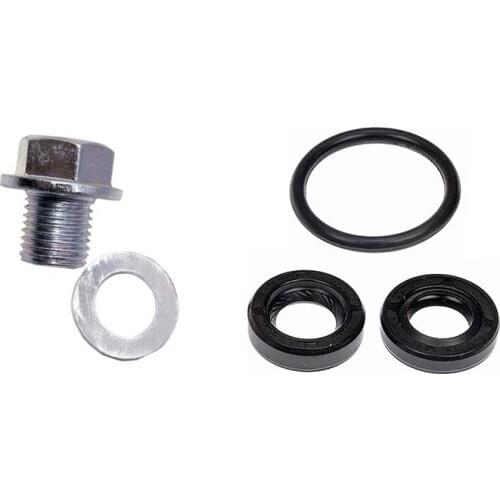 Engine Oil Pan Drain Bolt Plug with Washer for Honda/Acura & 028247 Oil Distributor Seal O-Ring Kit for Select 1975-2002
