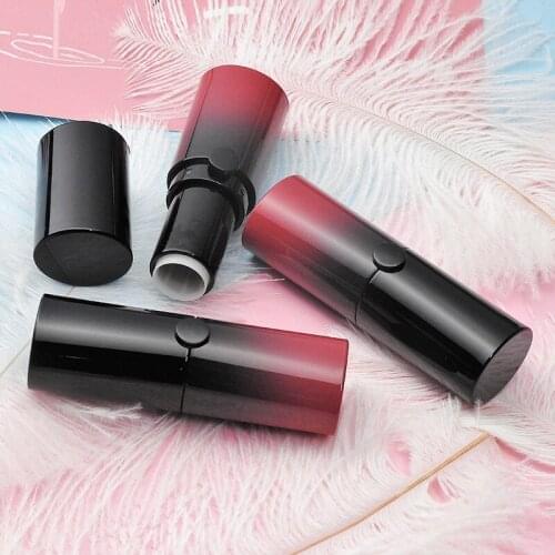 Elegant Chapstick Lip Balm Tube Red Black Lipstick Container Empty Lipstick Tube Lip Rouge Cosmetic Packaging 20pcs