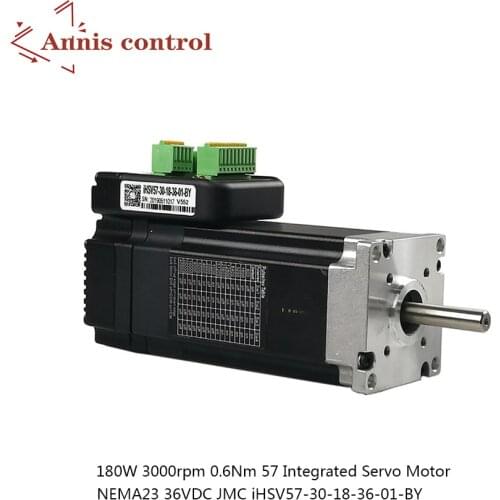 JMC NEMA 23 servo motor 180W 3000rpm 0.6Nm 57 Integrated 36VDC iHSV57-30-18-36-01-BY