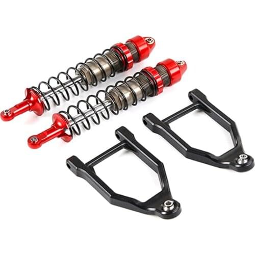 CNC 10mm Metal Front Shock Absorber Set for 1/5 Hpi Rovan KM Baja 5B Rofun Baha TRUCK RC CAR Toys PARTS