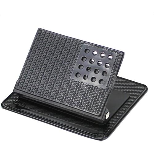 Black Portable Car Mobile Phone Holder Anti-slip Mat GPS Mount Bracket 360 Degree Rotatable Dashboard Anti Slip Pad Silicone