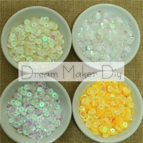 100g/lot 6mm CUP round AB Color PVC Loose sequins Paillettes sewing Wedding craft Scrapbook Material Garment Accessories