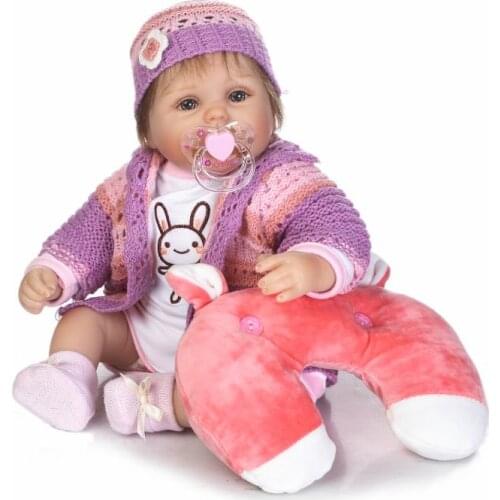 40cm Lifelike Reborn Baby Doll Lovely Baby Doll Soft Vinyl Silicone Touch Newborn Toddler Toy Kids Birthday Gift