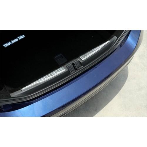 Lapetus Auto Styling Rear Tail Bumper Skid Protector Guard Plate Cover Trim For Alfa Romeo Giulia 2016 - 2020 Stainless Steel