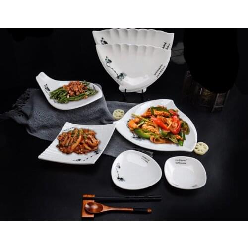 Melamine tableware dessert fruit plate table top decoration outdoor afternoon tea tableware kitchen supplies dinner plate set