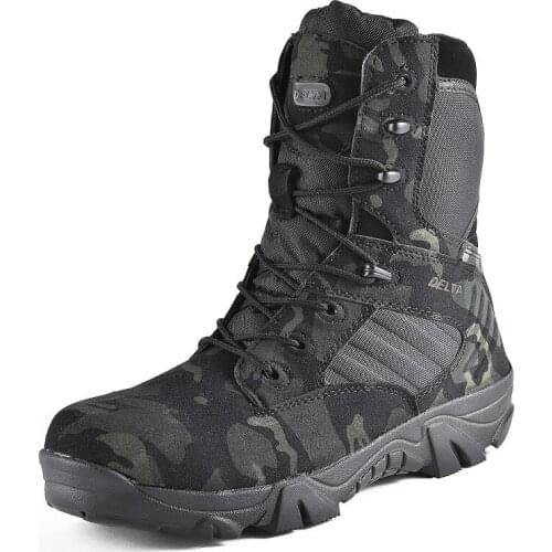 Camouflage Men Boots Work Safty Shoes Men Desert Tactical Military Boots Autumn Winter Special Force Army Ankle Boots Men