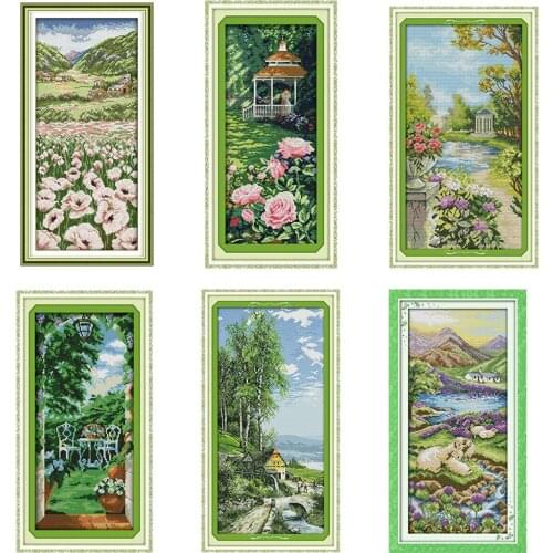 Beautiful scenery series counted cross stitch kit Aida 14ct white 11ct printed canvas embroidery DIY cross stitch set needlework