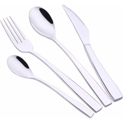 Dinnerware Set Luxury Cutlery Steel Set Quality 24Pcs Tableware Knives Forks Dining Dinner Set Western Food Restaurant