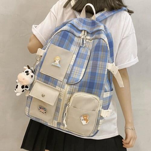 Cheap Womens Backpack for Girls High Quality Nylon School Bag Cute Lady Large Capacity Rucksack Female Student Bookbags Mochila