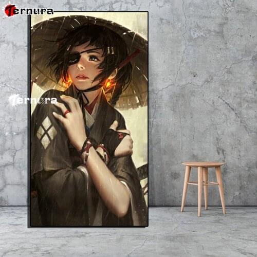 Female warrior New diamond embroidery Anime girl mosaic 5D diamond paintings full square drill stitch cross rhinestone art large