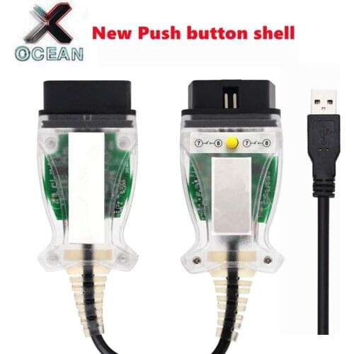 New Push button shell for BMW INPA K DCAN FTDI Chip OBD2 USB Diagnostic Interface for BMW INPA K+DCAN New Design Switch Cable