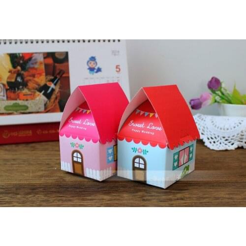 Creative Sweet Candy Box Foldable Gift Box With Matte Bronzing Process Paper For Wedding 50pcs