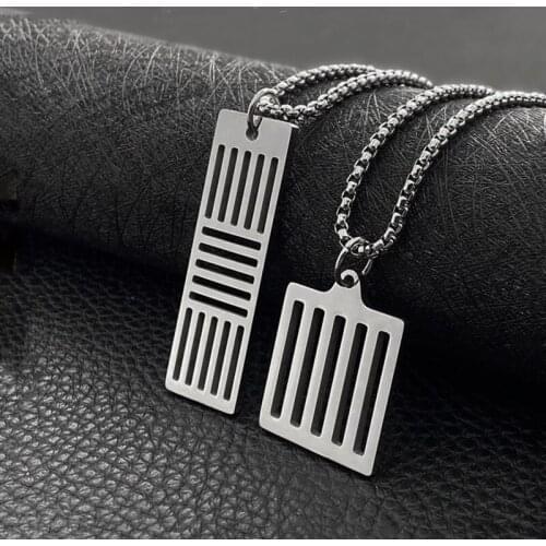 Fashion titanium steel pendant stainless steel men and women wild couple necklace hot sale