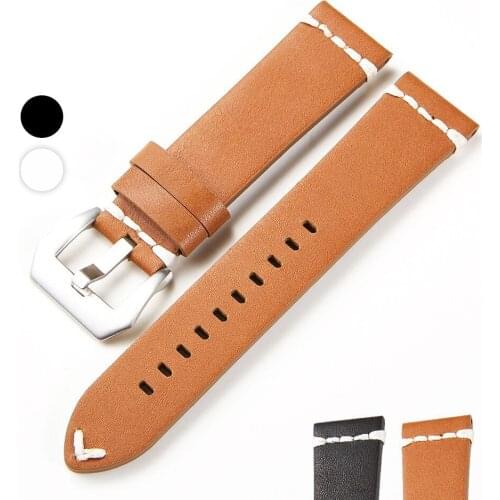 Genuine Leather bracelet handmade watchband 18 20 22 24mm watch band green blue color Wrist watch strap wristwatches wholesale