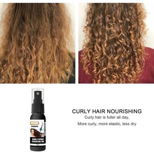 EELHOE Straight Curly Hair Serum Leave-in Conditioner Elastin Repairing Frizzy Conditioner Hair Serum Hair Care