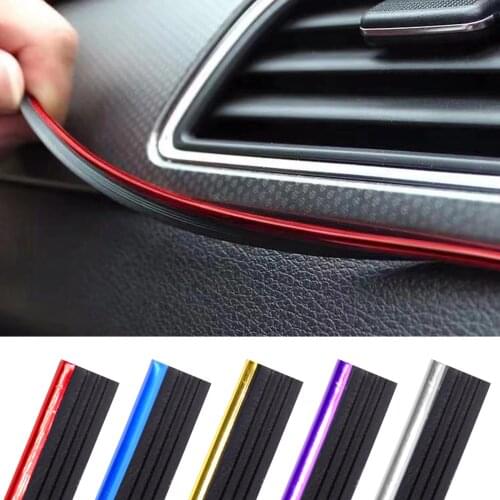10M Universal Car Styling Car Interior Decoration Strips Detachable Gap Auto Seal Dashboard Door Edge Moulding Trim Line Strip
