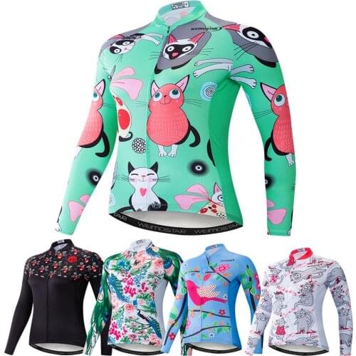 2019 Cycling Jersey Shirt Women Tops Team Bicycle Clothing Winter Ropa Winter Long Sleeve mtb Bike Jersey Maillot Ciclismo