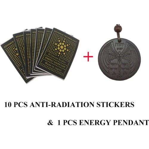 High Ions Reduce Radiation Keep Health 10pcs Stickers+ 1pcs Pendant Energy Gift Set